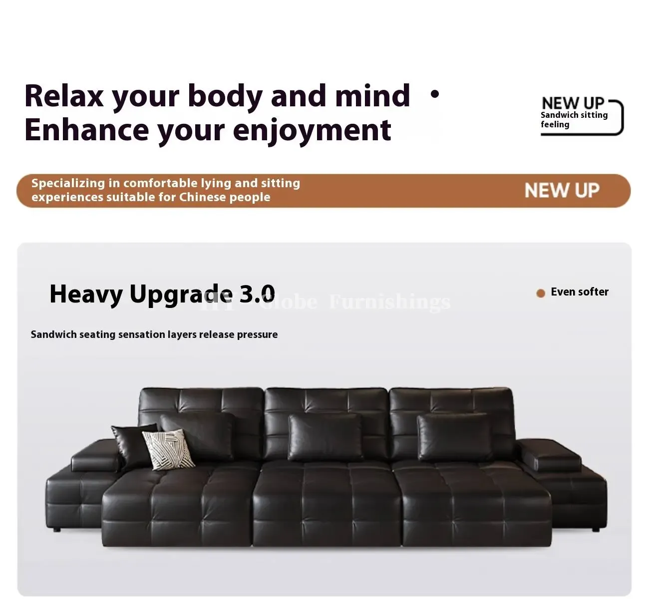 Globe Sofa - Laurence Electric Multifunctional Leather Sofa
