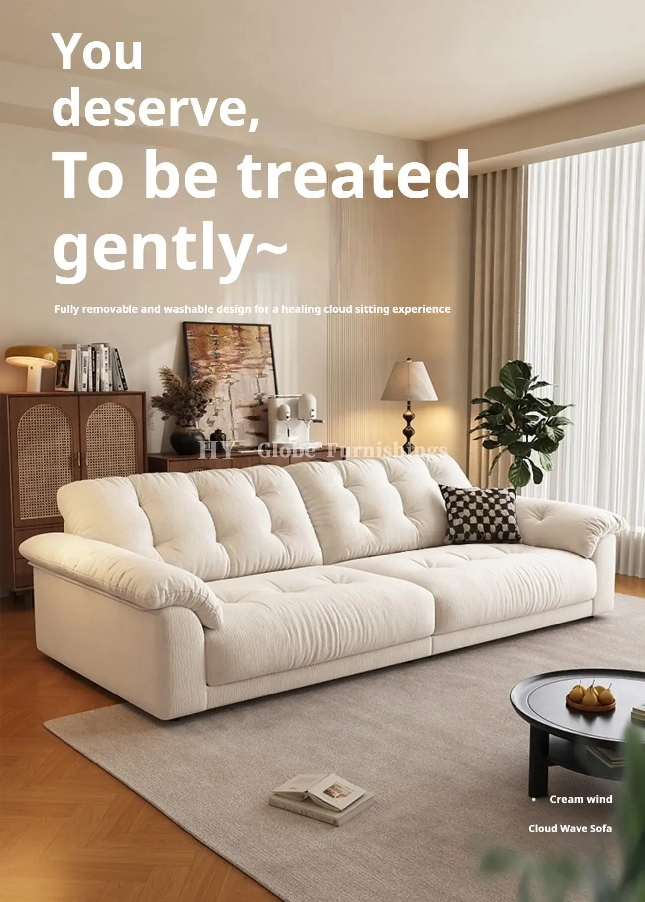 Globe Sofa - Removable and Washable Chenille Space Cloud Sofa