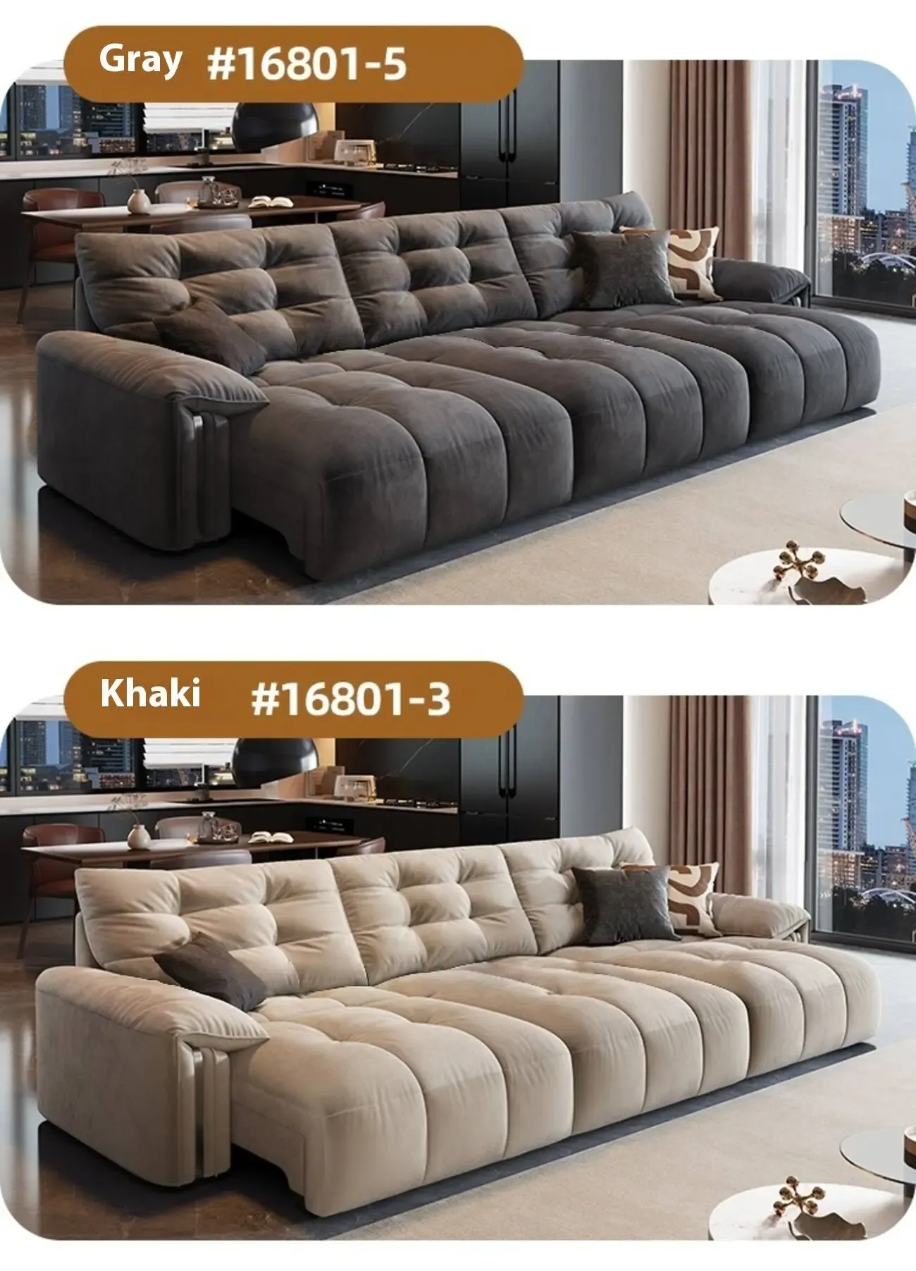 Globe Sofa - Cream folding and telescoping functional sofa