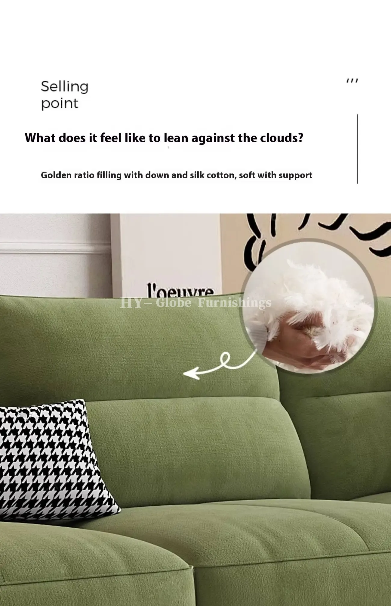 Globe Sofa - Cream-Style Tech Fabric Sofa
