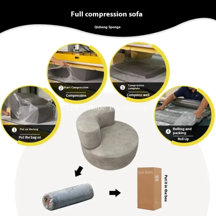 Globe Sofa - Curved Cashew Round Chair Integrated Compression Sofa Globe Sofa - Curved Cashew Round Chair Integrated Compression Sofa
