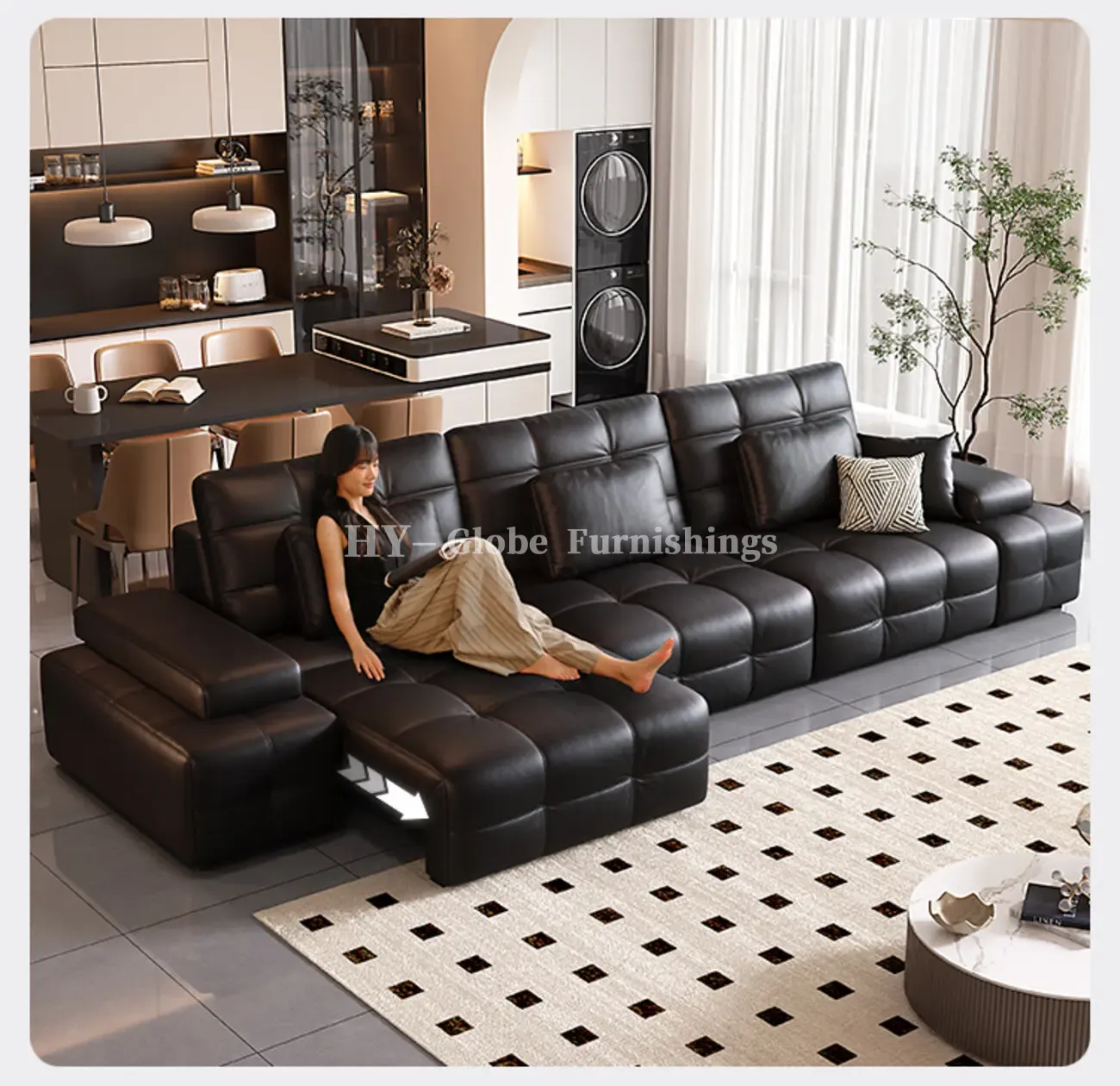 Globe Sofa - Laurence Electric Multifunctional Leather Sofa