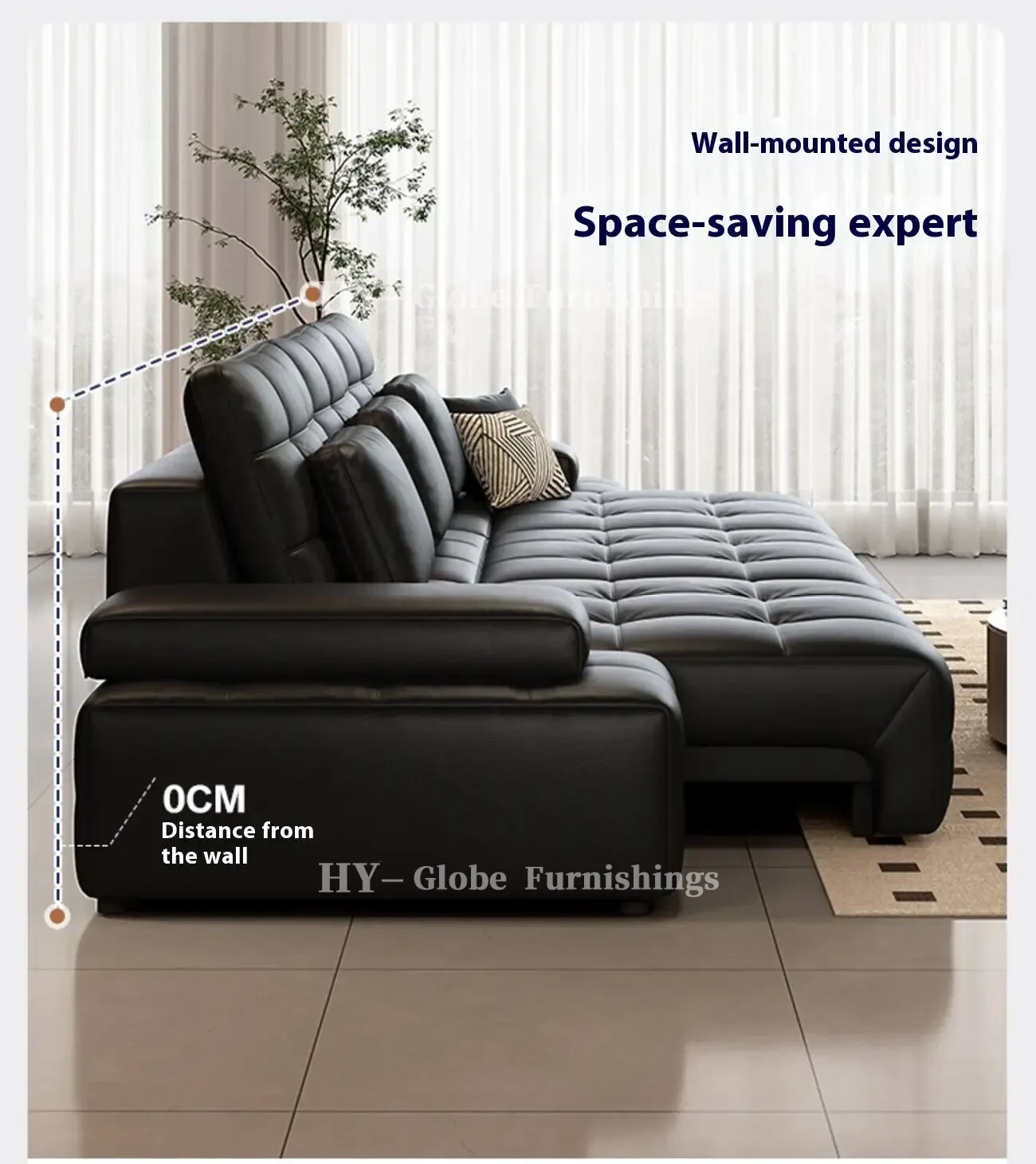 Globe Sofa - Laurence Electric Multifunctional Leather Sofa