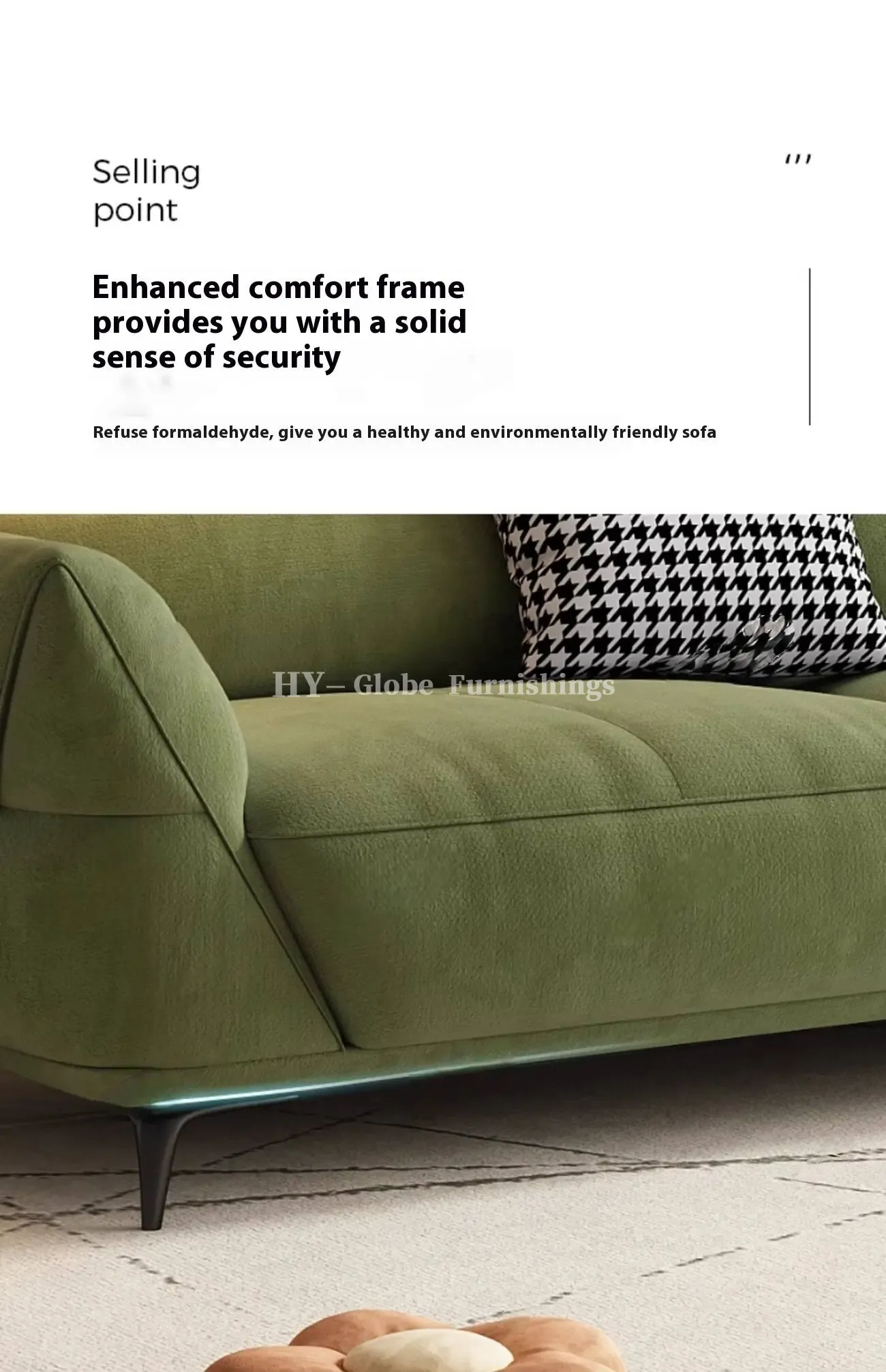 Globe Sofa - Cream-Style Tech Fabric Sofa