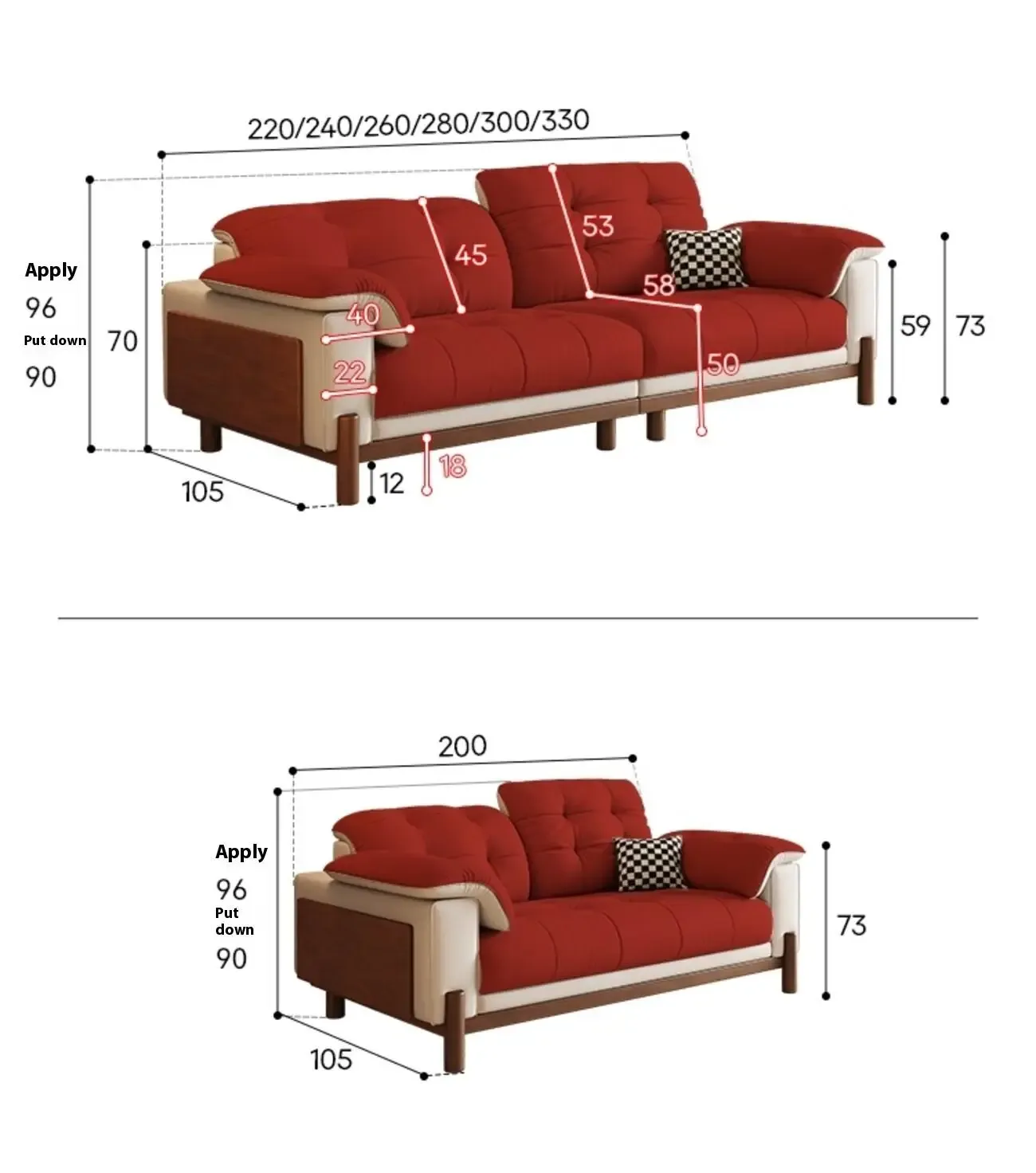 Globe Sofa - Vintage Elegant Solid Wood Leather Sofa