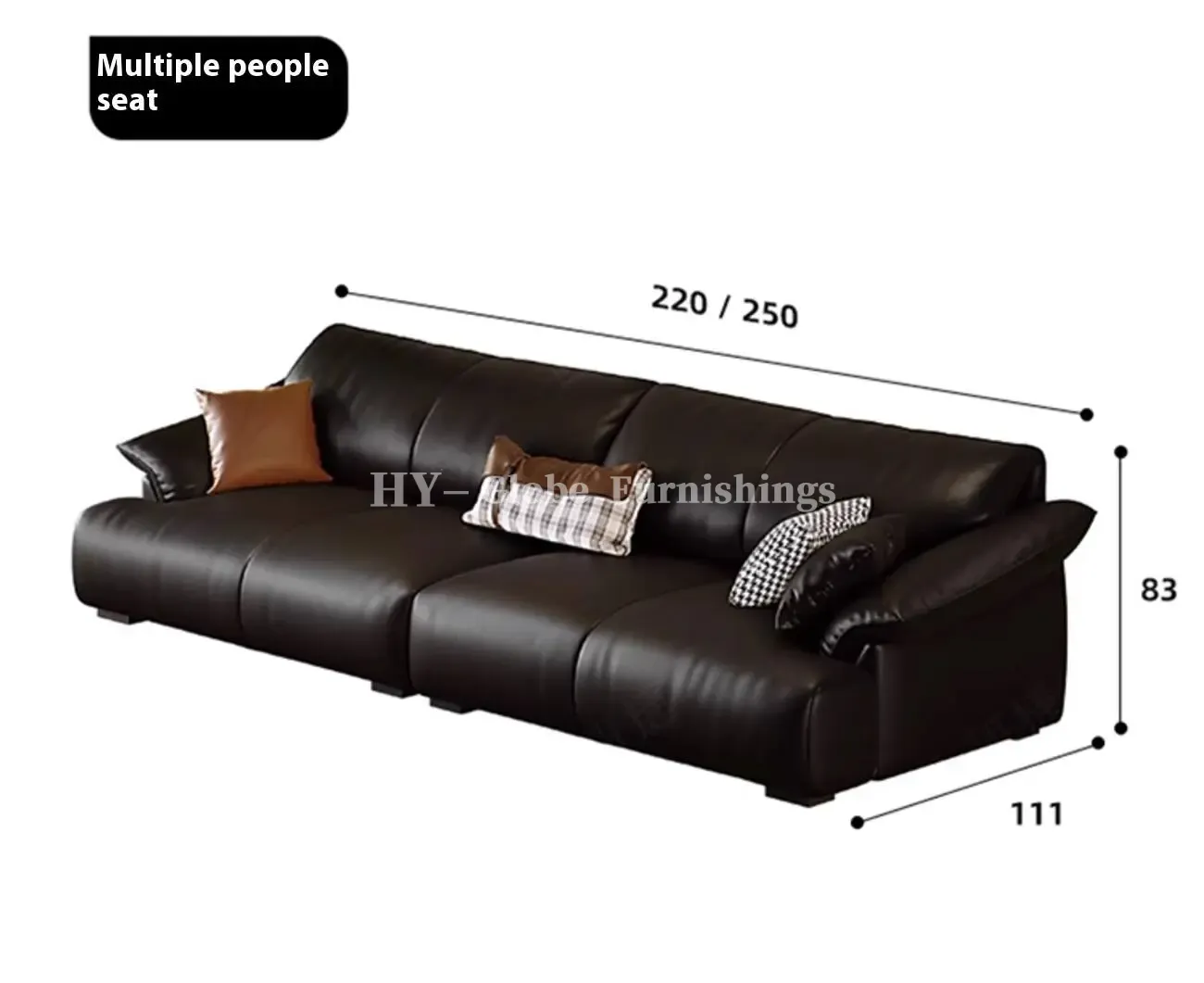 Globe Sofa - Italian-style luxury curved leather sofa 详情-39