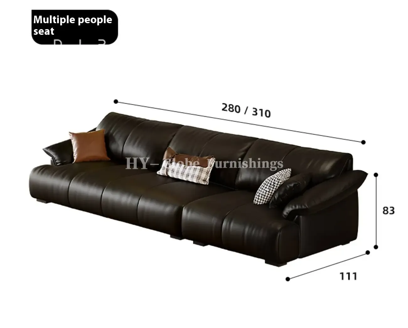 Globe Sofa - Italian-style luxury curved leather sofa 详情-40