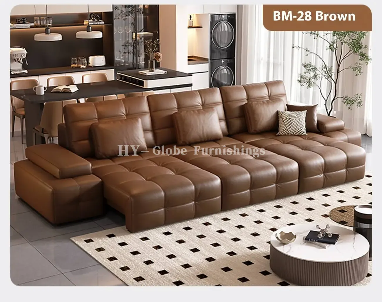 Globe Sofa - Laurence Electric Multifunctional Leather Sofa