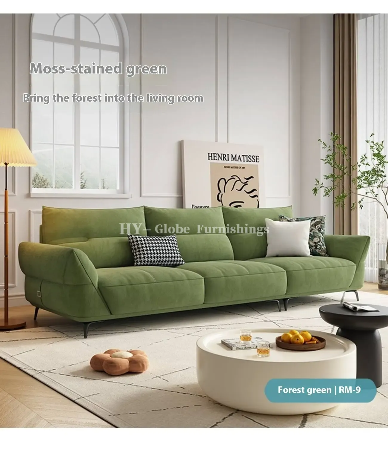 Globe Sofa - Cream-Style Tech Fabric Sofa