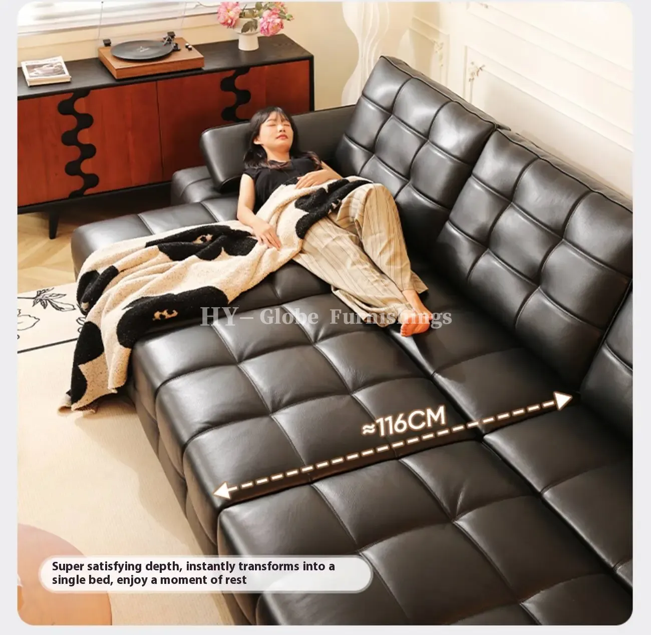 Globe Sofa - Laurence Electric Multifunctional Leather Sofa