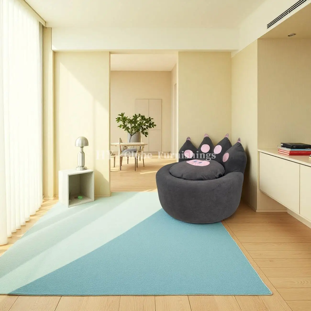Globe Sofa - Monster Cute Claw Compressed Sofa 韩式清新-奶黄_33733270_2