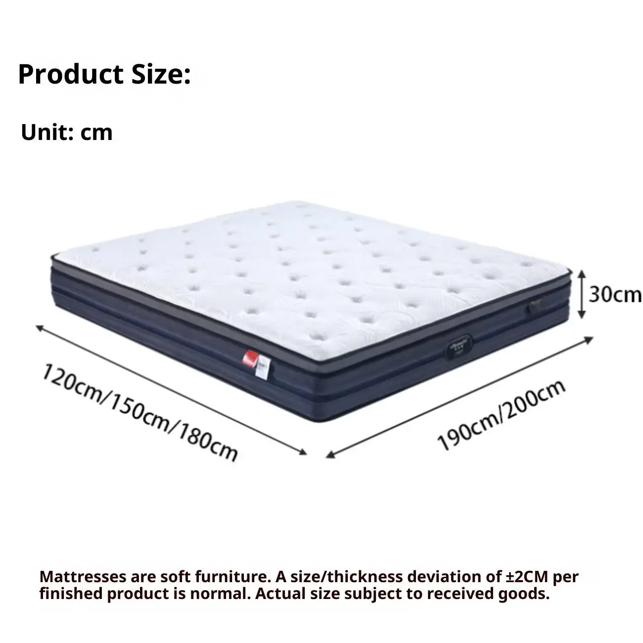 R-911_09 Globe Sofa - Imported Cotton Latex Four-Sided Edge-Support Mattress
