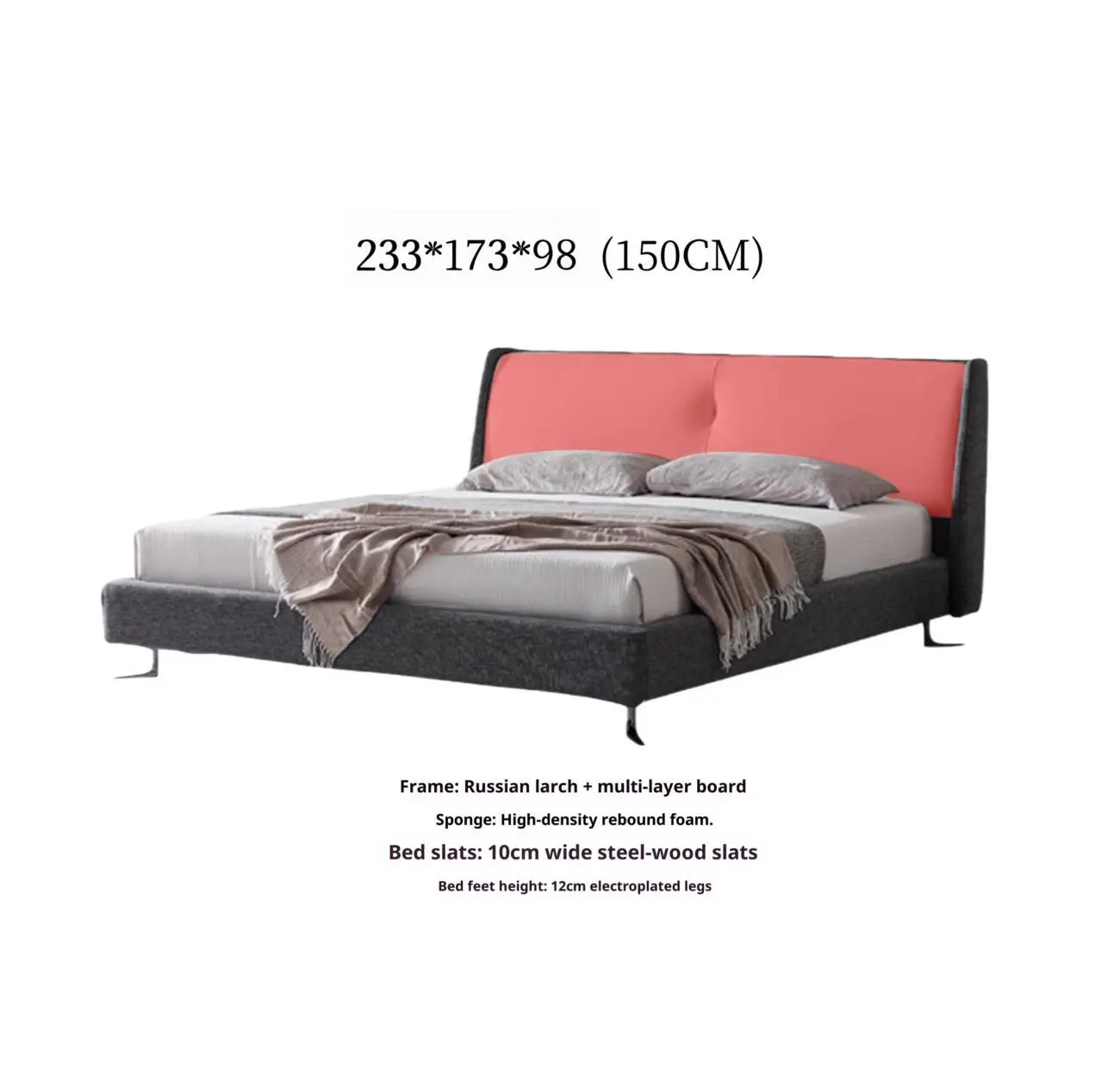 SKU-02-15M Globe Sofa - Spencer Italian Minimalist Genuine Leather Bed