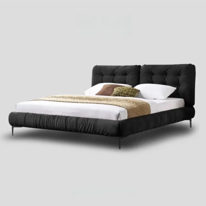 Globe Sofa - Italian Minimalist Frosted Fabric Cloud-Shaped High-Leg Bed Globe Sofa - Italian Minimalist Frosted Fabric Cloud-Shaped High-Leg Bed