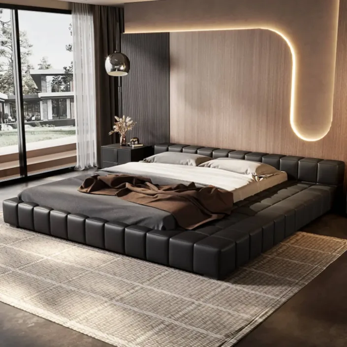 Globe Sofa - Italian Minimalist Tatami Leather Bed Globe Sofa - Italian Minimalist Tatami Leather Bed