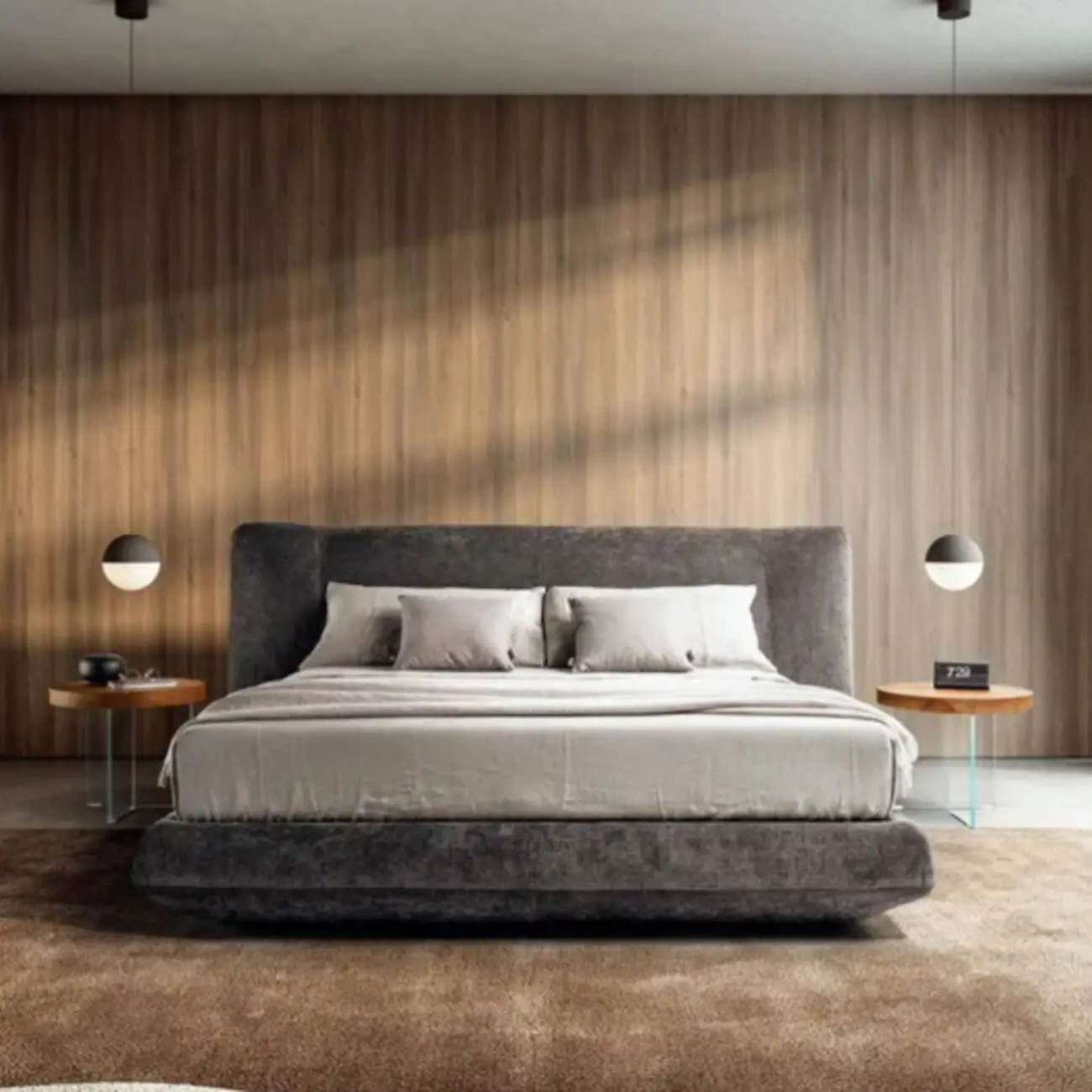 主图-02 Globe Sofa - LOGO Italian Minimalist Fabric Floating Bed