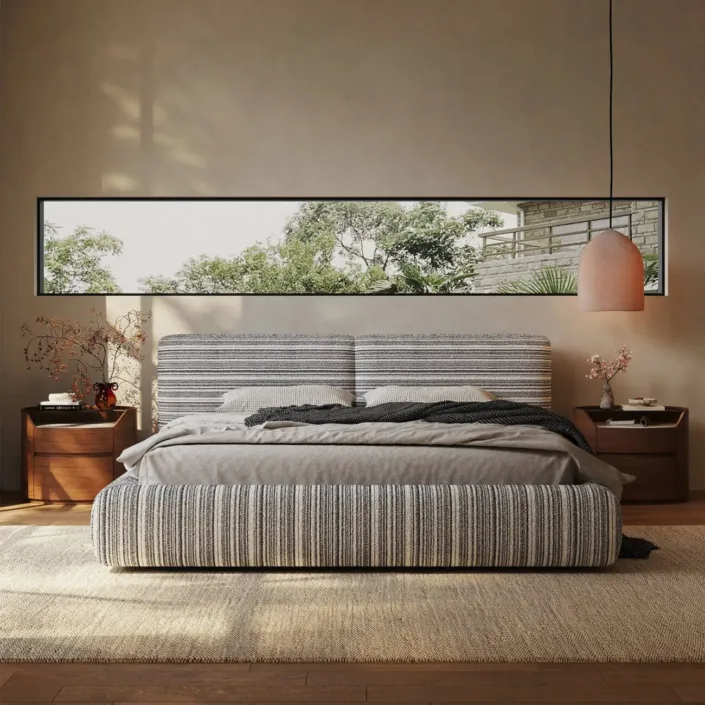 Danbodu Linen-Cotton Blend Fabric Bed