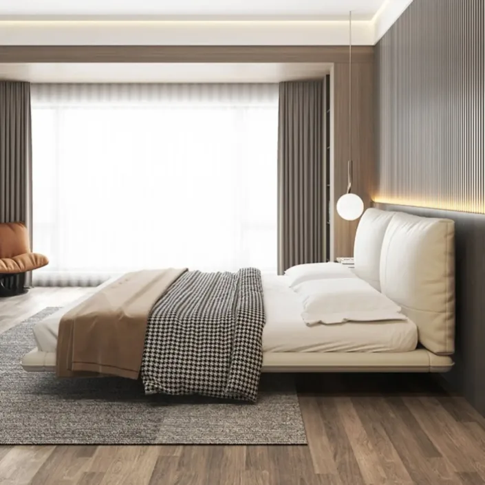 Globe Sofa - Floating-Style Italian Minimalist Leather Bed Globe Sofa - Floating-Style Italian Minimalist Leather Bed