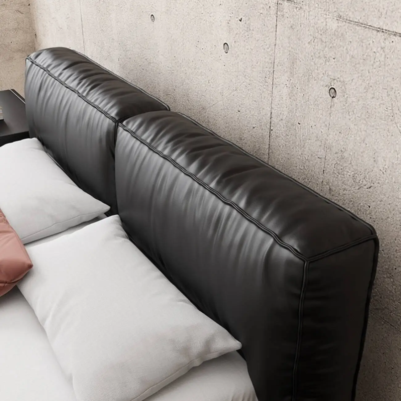 主图-02 Globe Sofa - Tofu Block Italian-Style Luxury Leather Bed