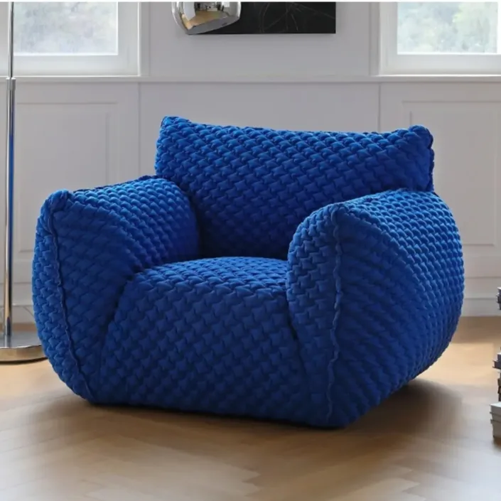 Globe Sofa - Blue Fat Man Single Sofa Set Globe Sofa - Blue Fat Man Single Sofa Set