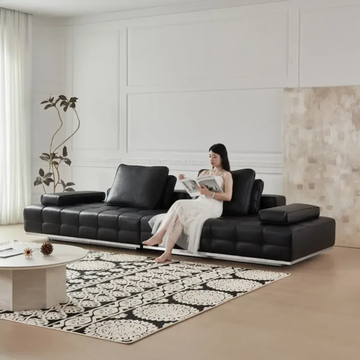 Globe Sofa - Laurence Haute Couture Top-Grain Leather Sofa Globe Sofa - Laurence Haute Couture Top-Grain Leather Sofa