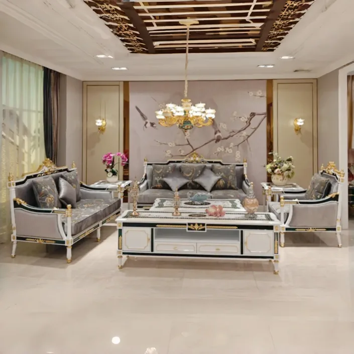 Globe Sofa - French-Style Light Luxury Palace Upholstered Sofa Globe Sofa - French-Style Light Luxury Palace Upholstered Sofa