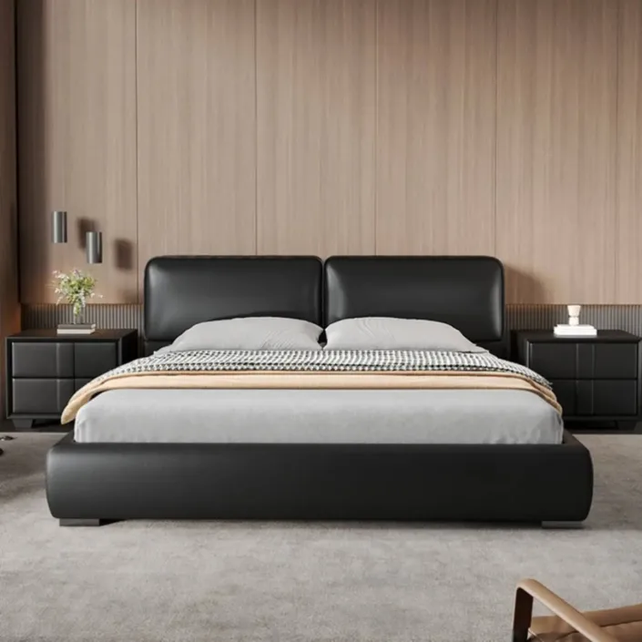 Globe Sofa - Big Black Bull Premium Master Bedroom Leather Bed Globe Sofa - Big Black Bull Premium Master Bedroom Leather Bed