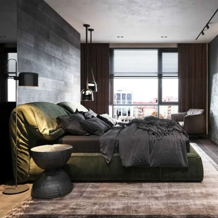 Globe Sofa - Luxury Modern Master Bedroom Elephant Ear Bed Globe Sofa - Luxury Modern Master Bedroom Elephant Ear Bed