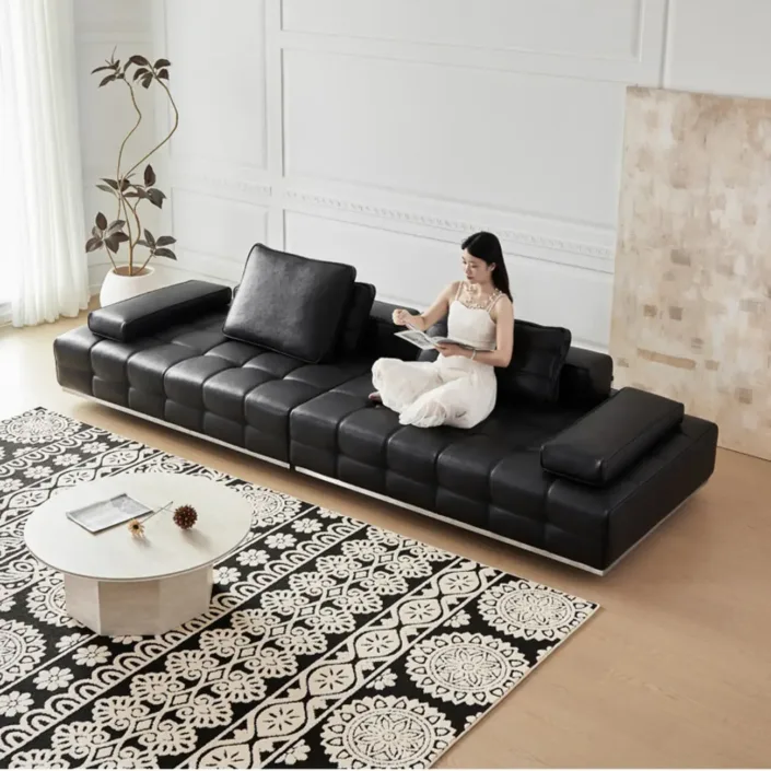 Globe Sofa - Laurence Haute Couture Top-Grain Leather Sofa Globe Sofa - Laurence Haute Couture Top-Grain Leather Sofa