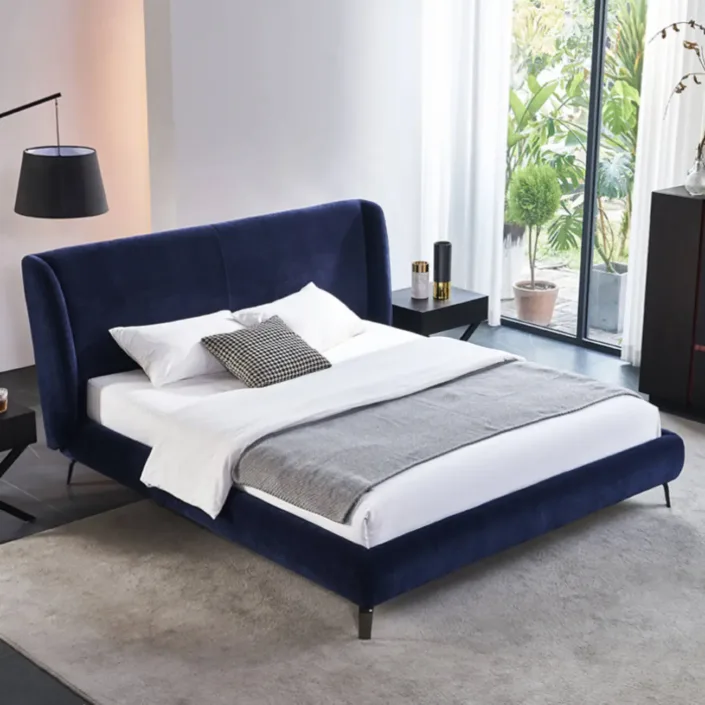 Globe Sofa - Chenille Blend Italian-Style High-Back Upholstered Bed Globe Sofa - Chenille Blend Italian-Style High-Back Upholstered Bed