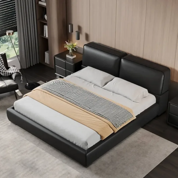 Globe Sofa - Big Black Bull Premium Master Bedroom Leather Bed Globe Sofa - Big Black Bull Premium Master Bedroom Leather Bed
