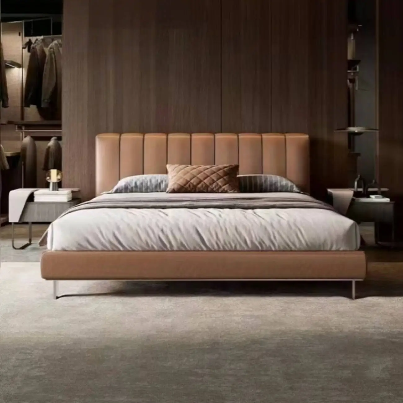 主图-03 Globe Sofa - Modern Minimalist Piano Key Double Bed