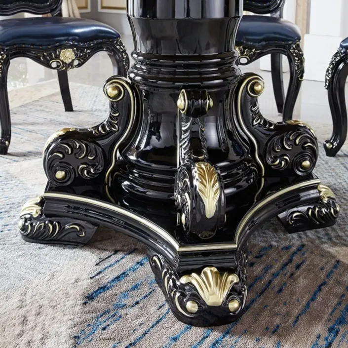 Globe Sofa - European-style solid wood carved dining table and chair set Globe Sofa - European-style solid wood carved dining table and chair set
