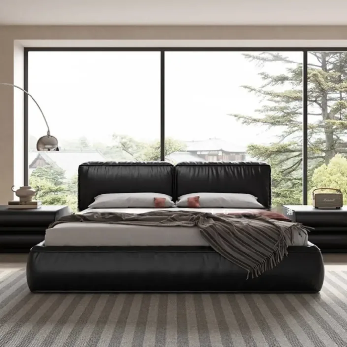 Globe Sofa - Tofu Block Italian-Style Luxury Leather Bed Globe Sofa - Tofu Block Italian-Style Luxury Leather Bed