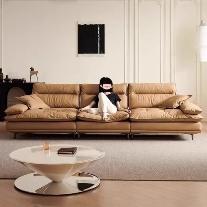 Globe Sofa - Sailboat-inspired minimalist genuine leather sofa Globe Sofa - Sailboat-inspired minimalist genuine leather sofa