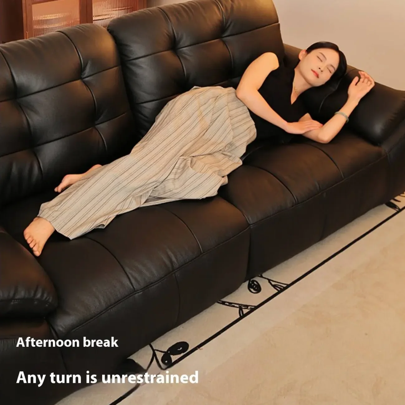 主图-03 Globe Sofa - Rechargeable Cloud-Shaped Genuine Leather Sofa