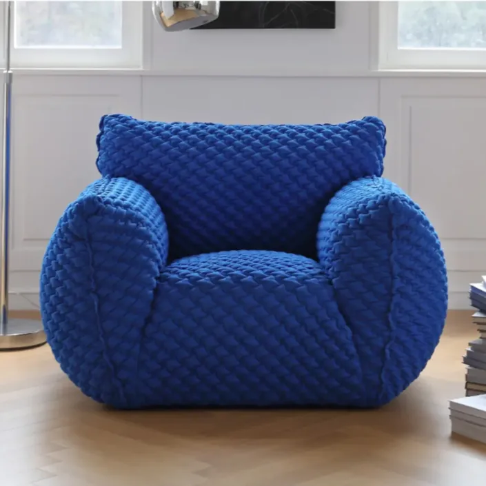 Globe Sofa - Blue Fat Man Single Sofa Set Globe Sofa - Blue Fat Man Single Sofa Set