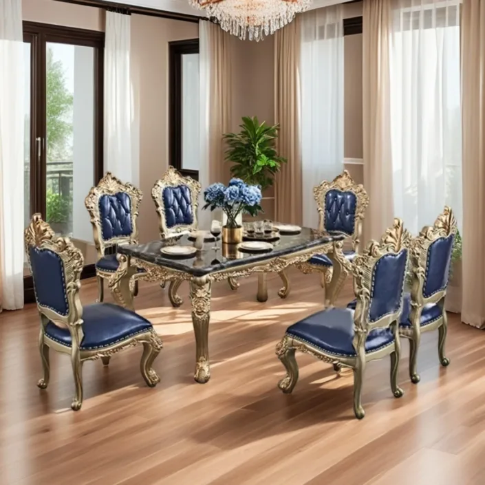 Globe Sofa - European Style Villa Solid Wood Carved Dining Table And Chair Globe Sofa - European Style Villa Solid Wood Carved Dining Table And Chair