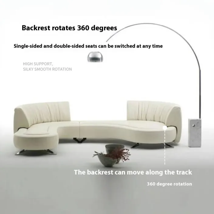 Globe Sofa - Curved-Back Sliding Track Sofa Globe Sofa - Curved-Back Sliding Track Sofa