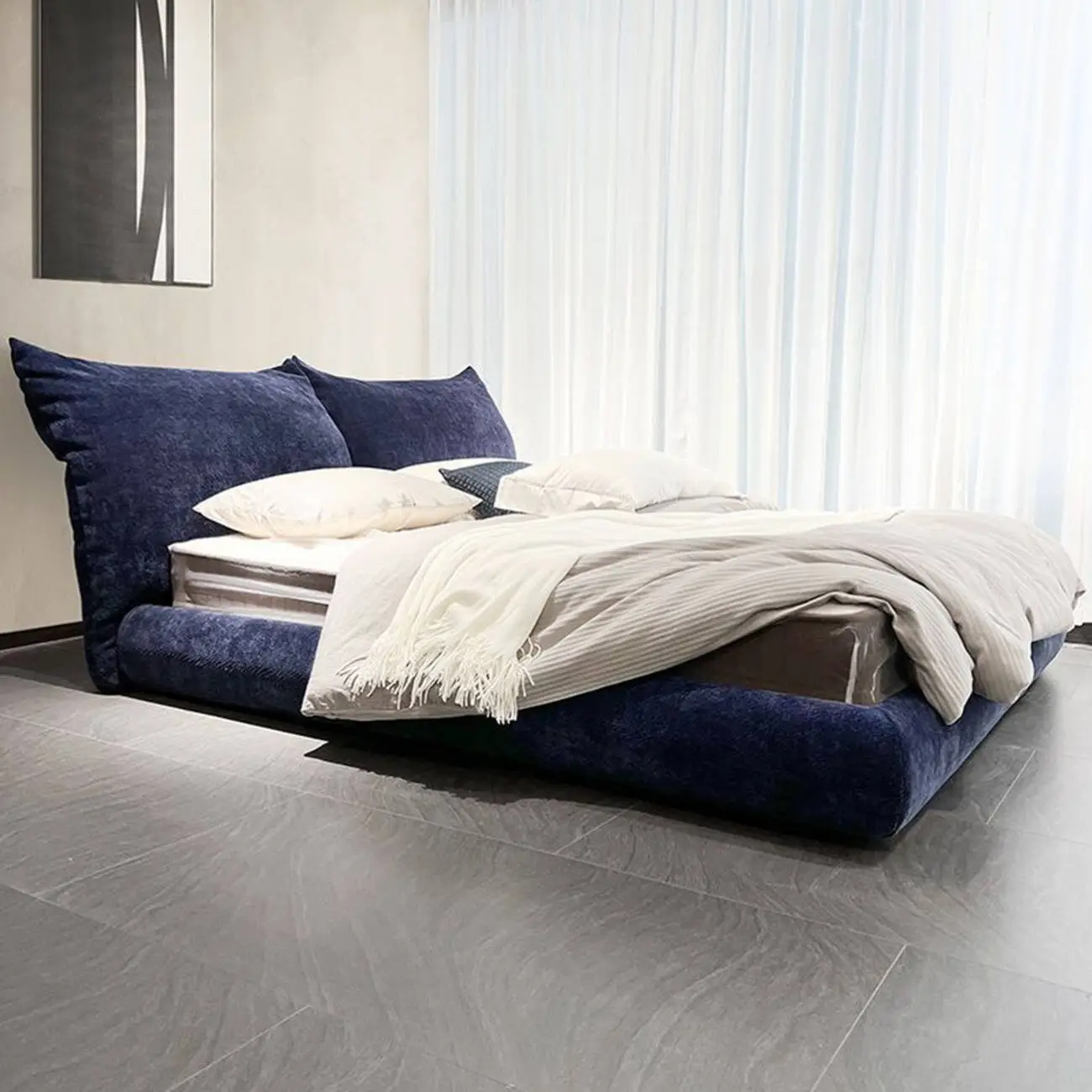 主图-04 Globe Sofa - Chenille Petal Fabric Bed