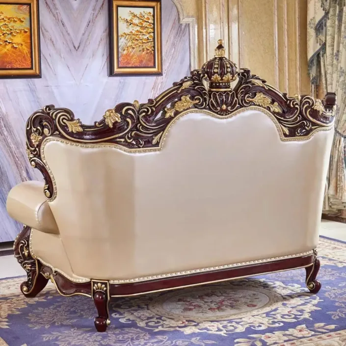 Globe Sofa - European Style Solid Wood Carved Crown Luxury Villa Sofa Globe Sofa - European Style Solid Wood Carved Crown Luxury Villa Sofa