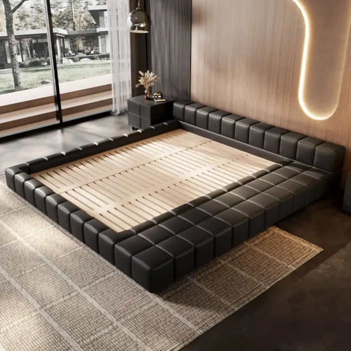 Globe Sofa - Italian Minimalist Tatami Leather Bed Globe Sofa - Italian Minimalist Tatami Leather Bed