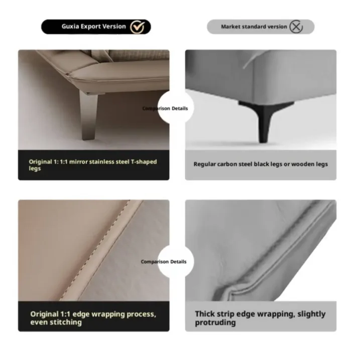 Globe Sofa - Elephant Ear Bed Italian Minimalist Genuine Leather Bed Globe Sofa - Elephant Ear Bed Italian Minimalist Genuine Leather Bed