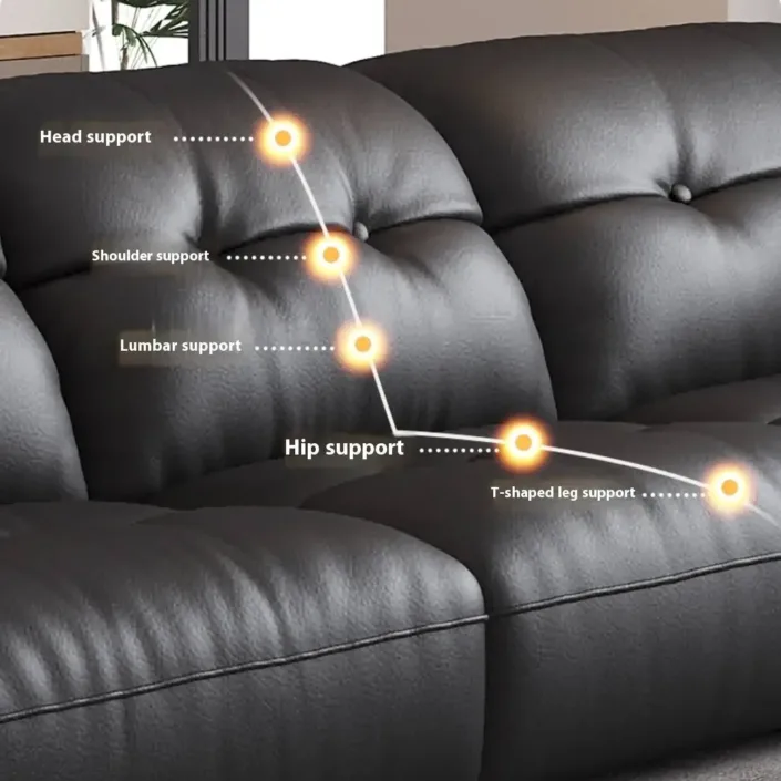 Globe Sofa - High-back adjustable genuine leather sofa Globe Sofa - High-back adjustable genuine leather sofa