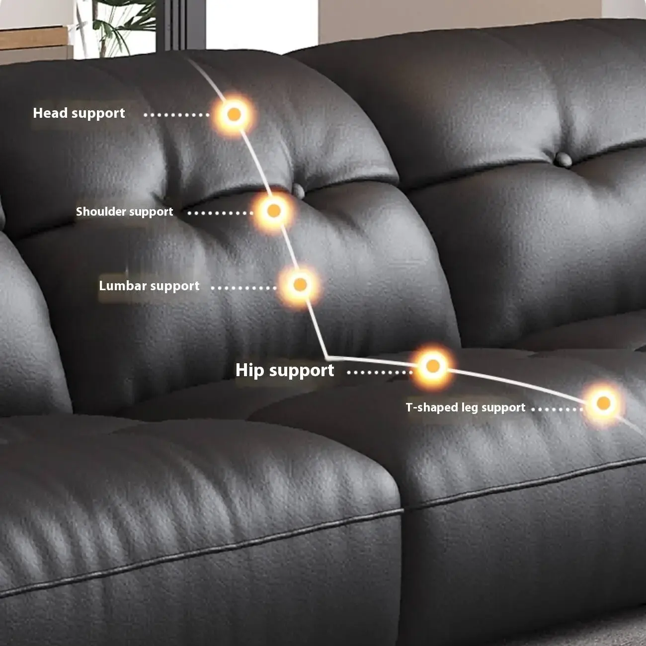 主图-04 Globe Sofa - High-back adjustable genuine leather sofa