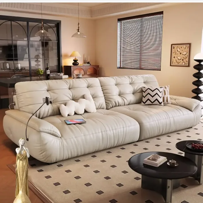 Globe Sofa - Rechargeable Cloud-Shaped Genuine Leather Sofa Globe Sofa - Rechargeable Cloud-Shaped Genuine Leather Sofa