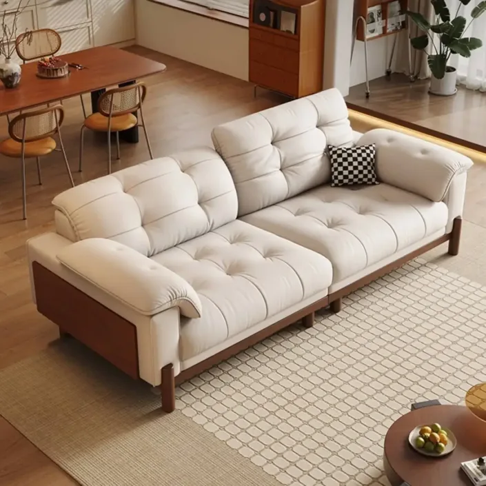 Globe Sofa - Vintage Elegant Solid Wood Leather Sofa Globe Sofa - Vintage Elegant Solid Wood Leather Sofa