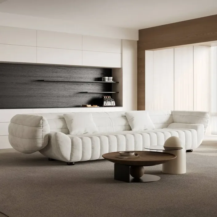 Globe Sofa - Italian-Style Sofa Banana Boat Designer Upholstered Sofa Globe Sofa - Italian-Style Sofa Banana Boat Designer Upholstered Sofa