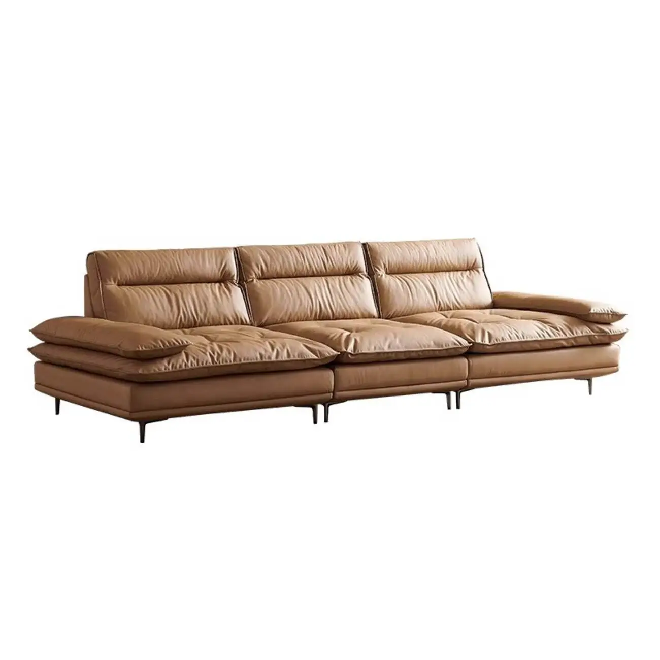 主图-05 Globe Sofa - Sailboat-inspired minimalist genuine leather sofa