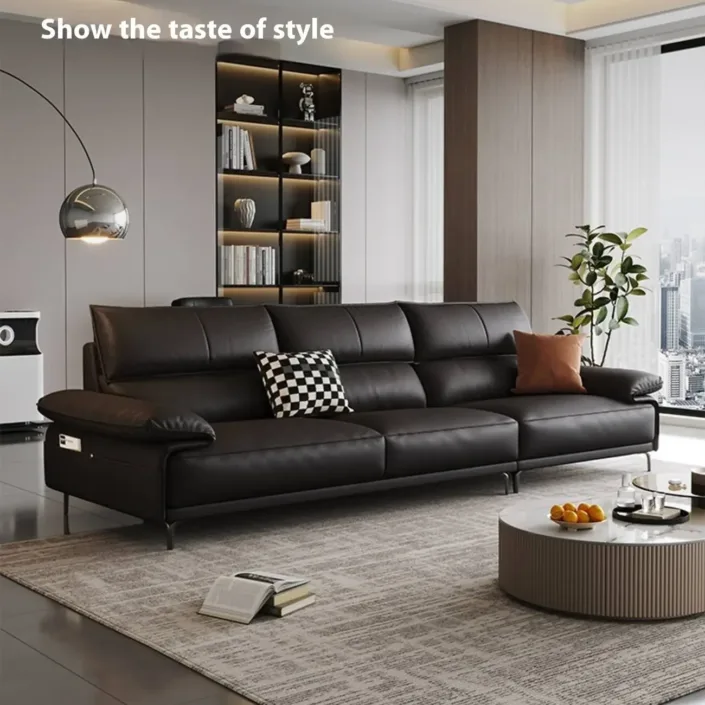 Globe Sofa - Italian Elegance and Light Luxury Leather Sofa Globe Sofa - Italian Elegance and Light Luxury Leather Sofa